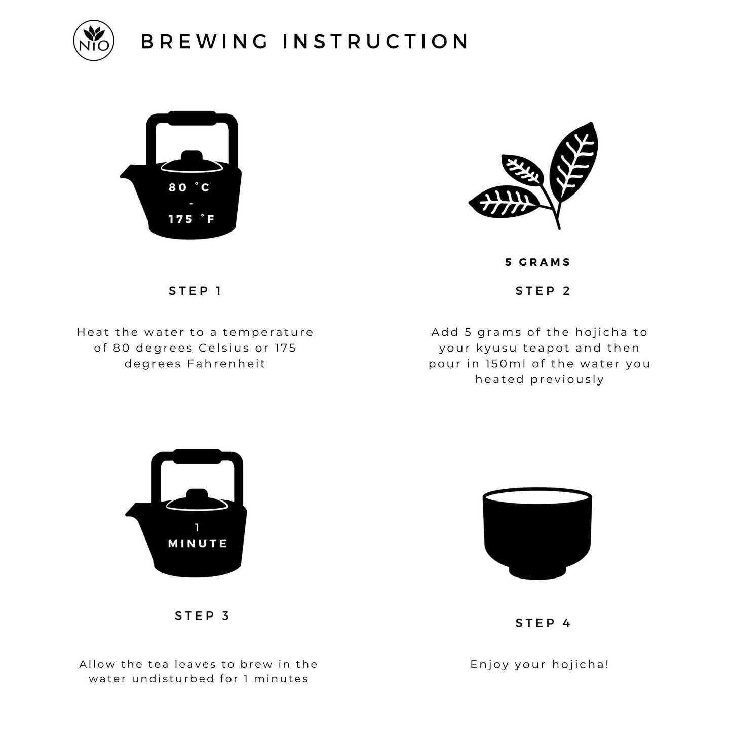 Noike au thé vert hojicha torréfié