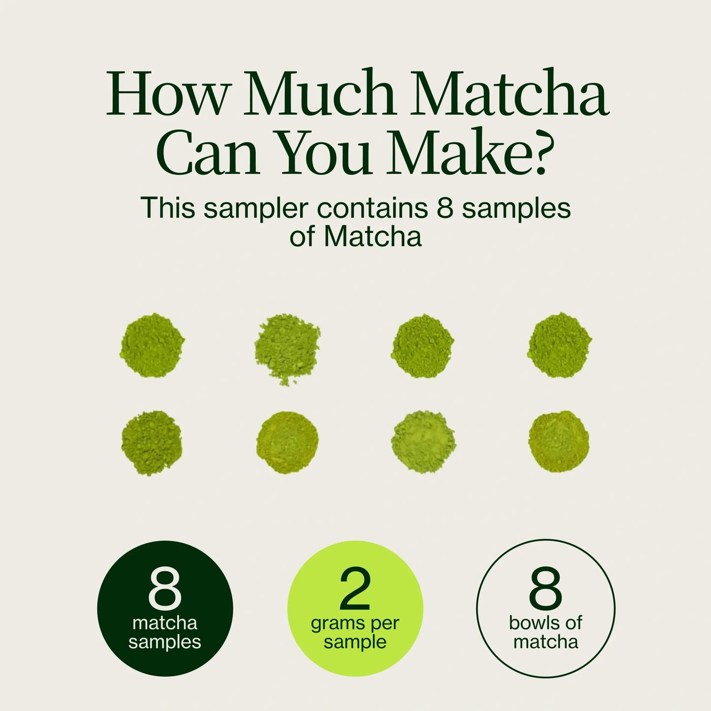 Échantillon de Thé Matcha