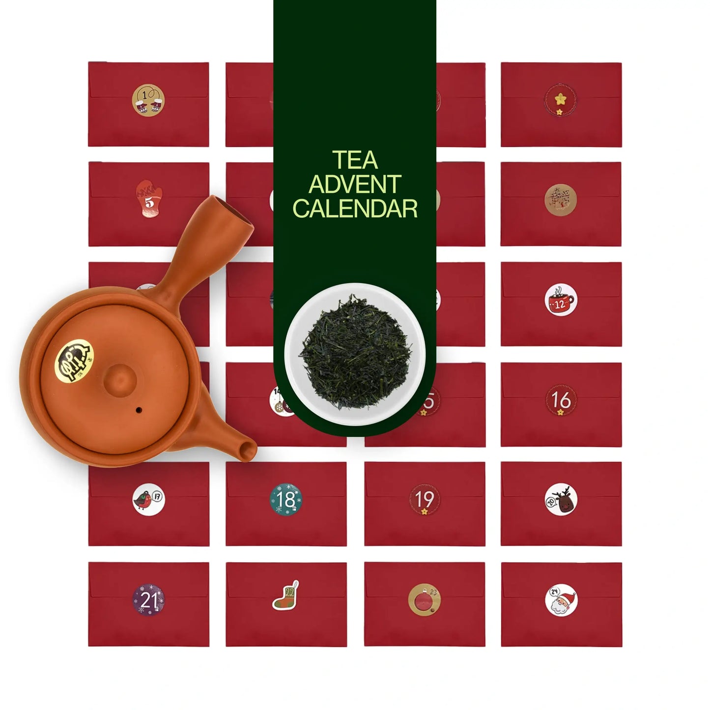Calendrier de l’Avent thé vert avec théière
