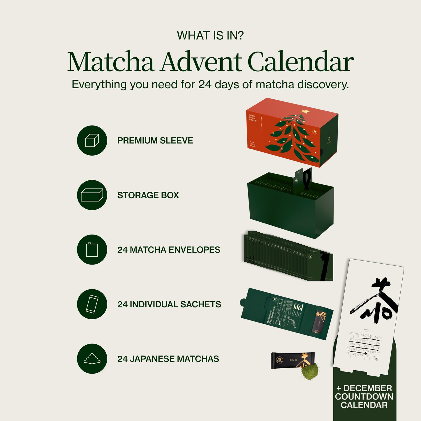Calendrier de l'Avent Matcha 2026